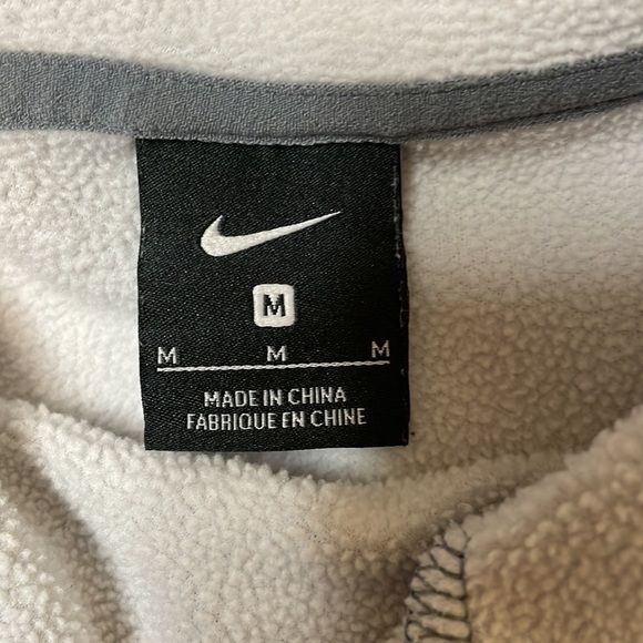Nike Gray And White Just Do It High Neck Hoodie Size Medium - Picture 7 of 9
